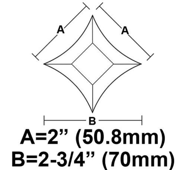 Clear Concave Star Bevels (Pointed)