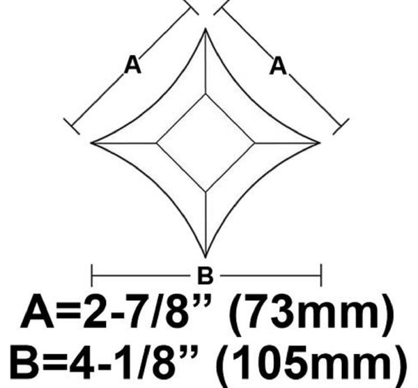 Clear Concave Star Bevels (Pointed)