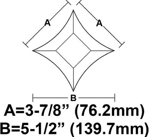 Clear Concave Star Bevels (Pointed)