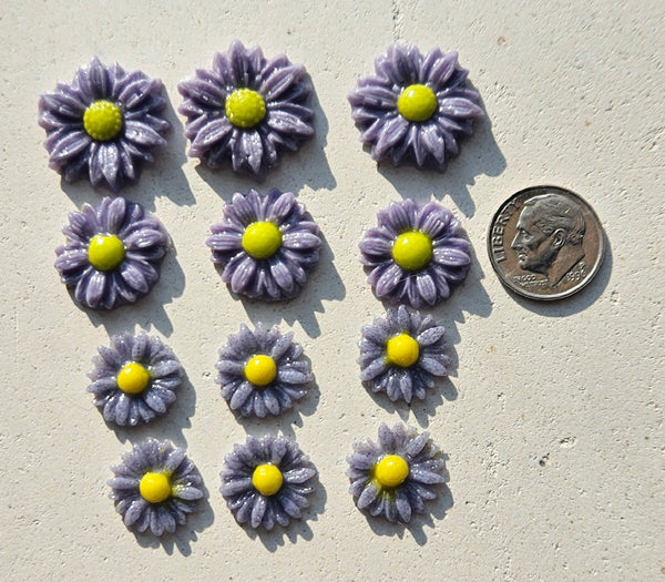 COE 96 Fusible Glass Medium Flower Sets (Daisies) for Your Fused Glass Projects