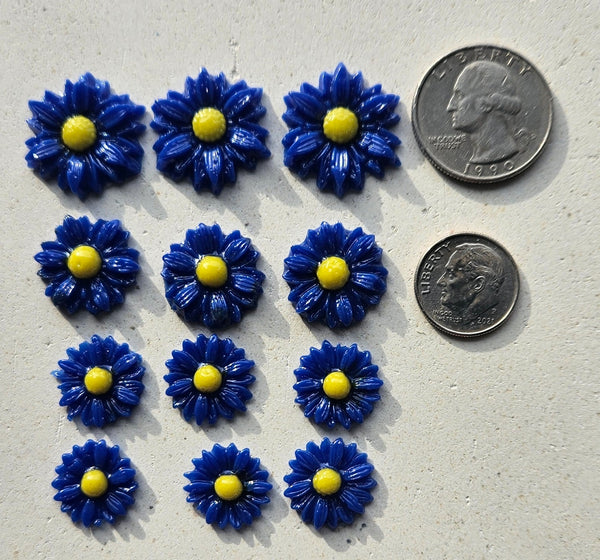 COE 96 Fusible Glass Medium Flower Sets (Daisies) for Your Fused Glass Projects