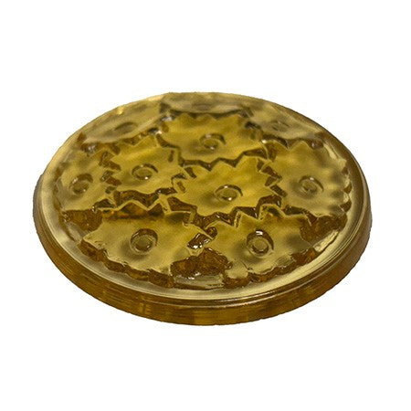 Stained Glass Jewels - 35mm Swirl - Honey Fractal Flowers