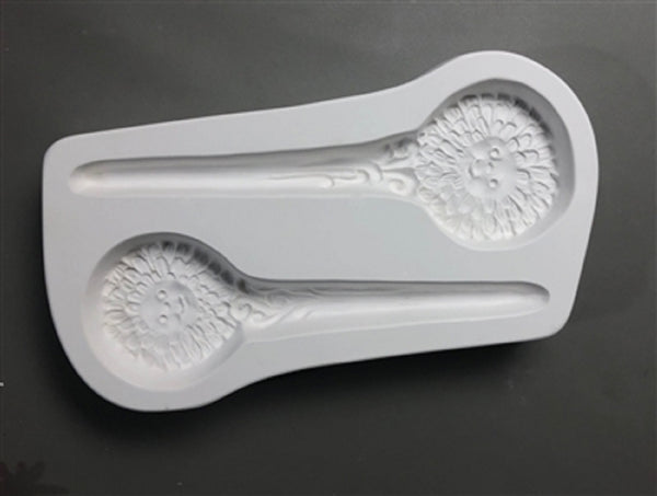 LF203 Zany Zinnias Stakes Mold for Glass Fusing