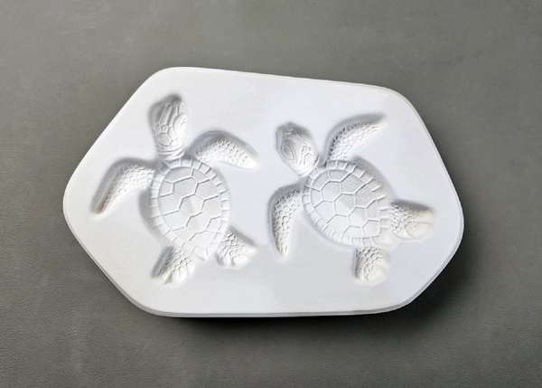 LF258 - Two Small Turtles Glass Fusing Mold