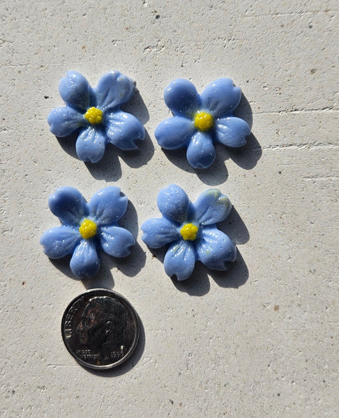 COE 96 Pre Fused Glass Flowers (Cherry Blossom Shaped) for Your Glass Projects (21mm) .82 Inch