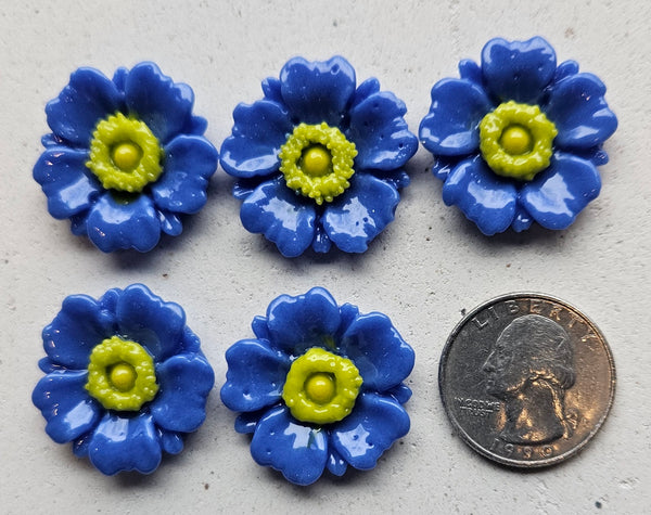 COE 96 Fused Glass Flowers (Poppy) for Your Fused Glass Projects 25mm Packs of 5