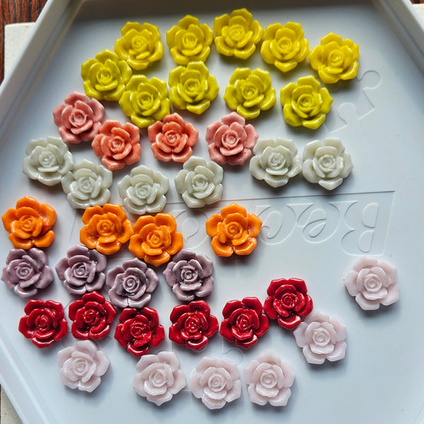 COE 96 Fusible Glass Flowers (Medium Roses) for Your Fused Glass Projects 19mm