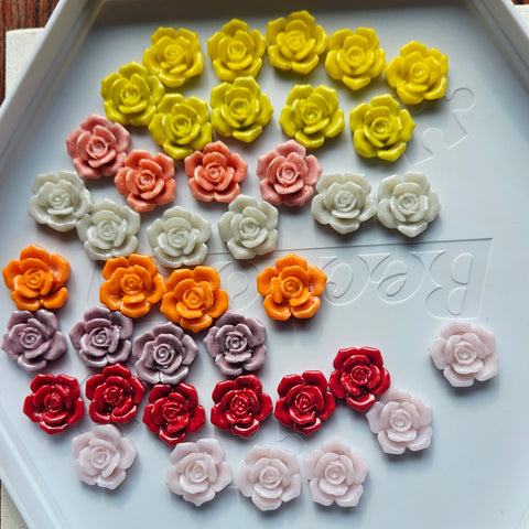 COE 96 Fusible Glass Flowers (Medium Roses) for Your Fused Glass Projects 19mm