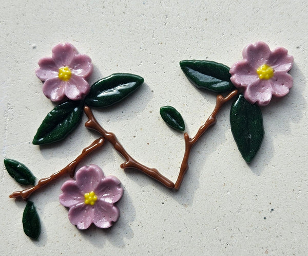 COE 96 Fused Glass Cherry Blossoms, Leaves, Branches for your Fused Glass Nature Scenes