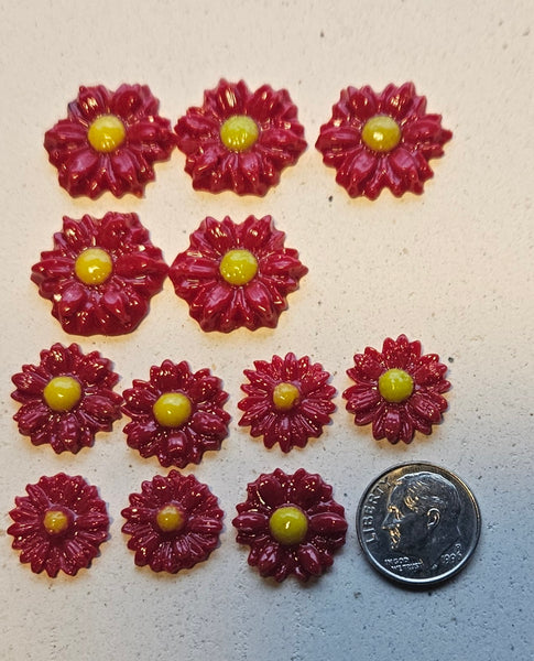 COE 96 Fusible Glass Medium Flower Sets (Daisies) for Your Fused Glass Projects