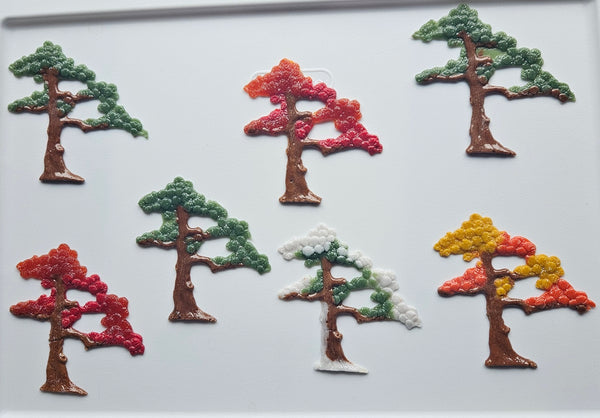 COE 96 Fused Glass 3 1/4 Inch Tall Tree (s) Bonsai / Pine ? for Your Fused Glass Projects