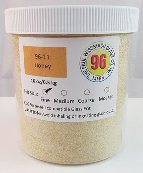 COE 96 - WF9563 - WF9565 - Honey Transparent Frit Wissmach