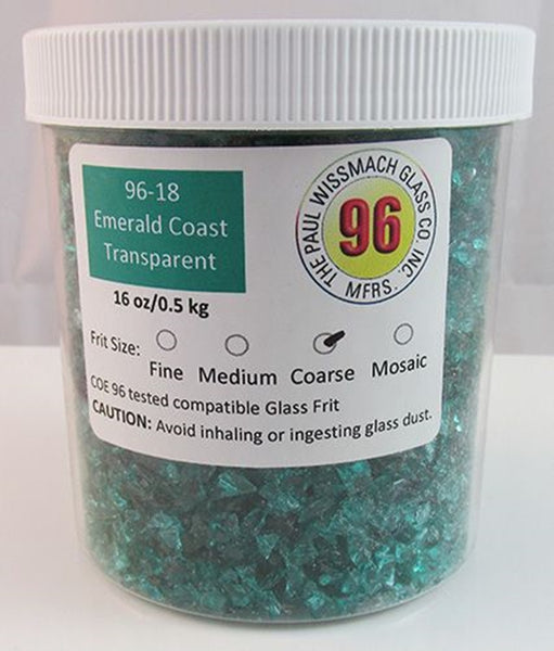 COE 96 - WF9573 - WF9575 - Emerald Coast Transparent Frit Wissmach