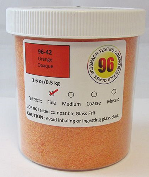 COE 96 - WF9605 - WF9607 - Orange Opal Frit Wissmach