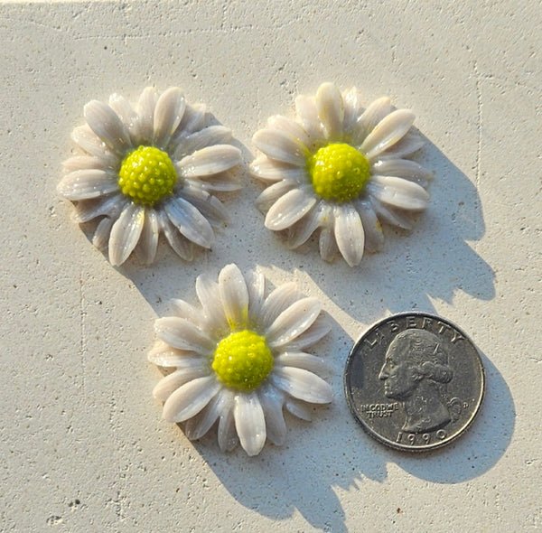 COE 96 Fusible Glass 33mm Flowers (Daisies) for Your Fused Glass Projects