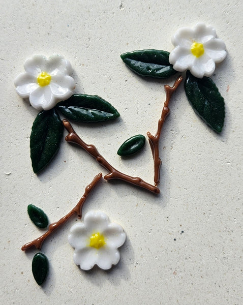COE 96 Fused Glass Cherry Blossoms, Leaves, Branches for your Fused Glass Nature Scenes