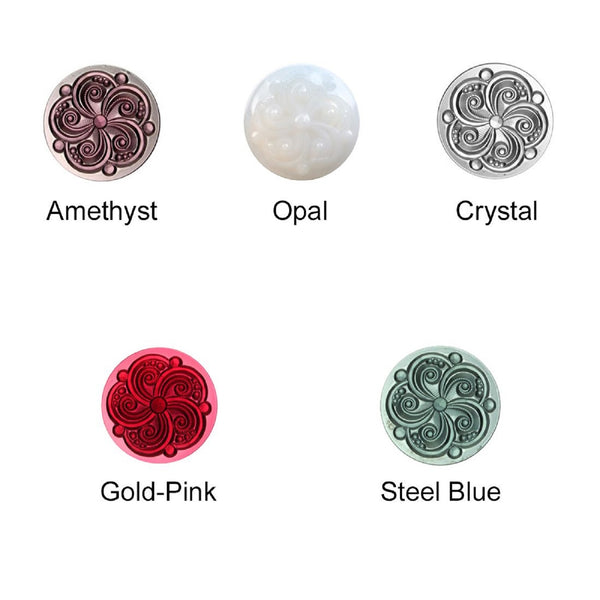 Stained Glass Jewels - 35mm Swirl  - German Made