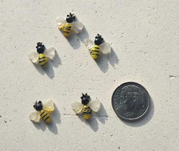 COE 96 Fusible Glass Bumble Bees for Your Fused Glass Projects 1/2 Inch