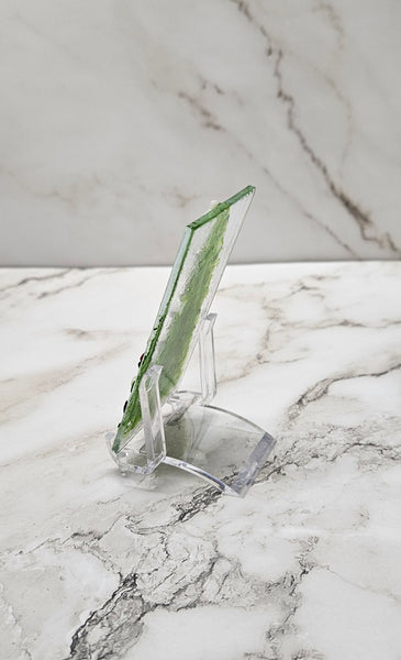 Handmade Fused Art Glass Christmas Tree - Includes stand