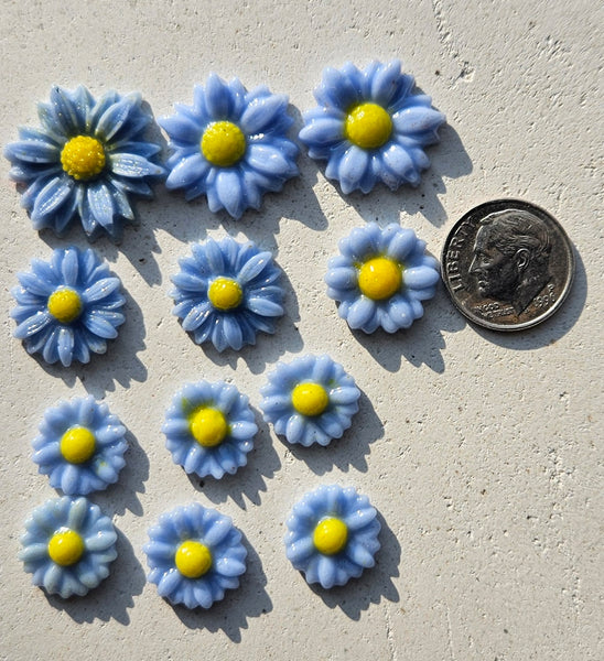 COE 96 Fusible Glass Medium Flower Sets (Daisies) for Your Fused Glass Projects