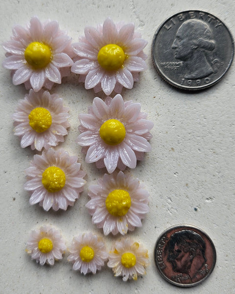 COE 96 Fusible Glass Flowers (Daisy Collection) for Your Fused Glass Projects