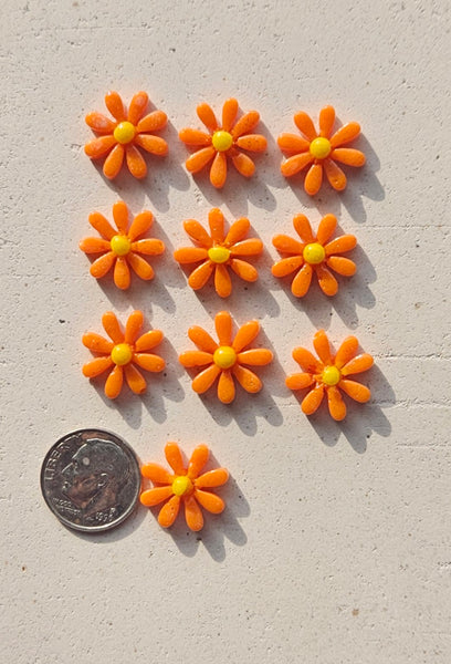COE 96 Glass Flowers (Daisies) 15mm for Your Fused Glass Projects - Pack of 10