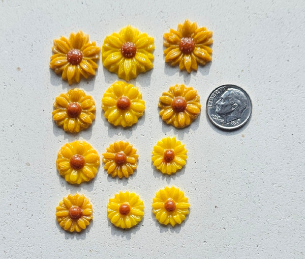 COE 96 Fusible Glass Medium Flower Sets (Daisies) for Your Fused Glass Projects