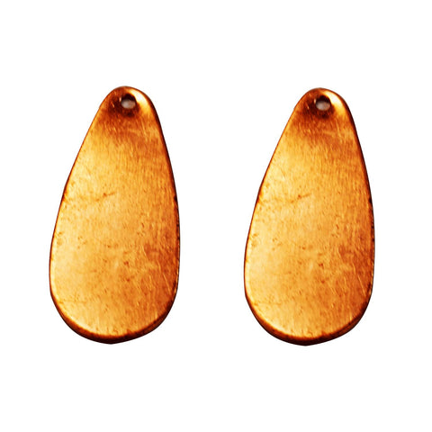 Teardrop Copper Shape With Hole - 2 Pack for Enameling