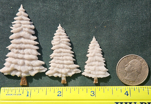 COE 96 Pre Fused Glass Snow Covered Evergreen Trees for Your Fused Glass Projects