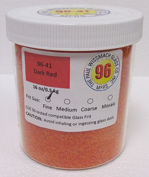 COE 96 - WF9526 - WF9528 - Dark Red Opal Frit Wissmach
