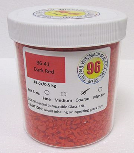 COE 96 - WF9526 - WF9528 - Dark Red Opal Frit Wissmach
