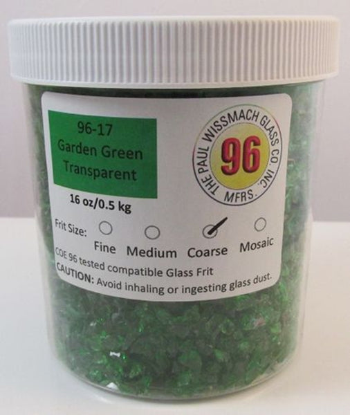 COE 96 - WF9541 - WF9543 - Garden Green Transparent Frit Wissmach