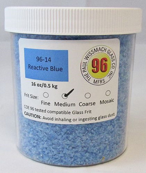 COE 96 - WF9568 - WF9570 - Reactive Blue Opal Frit Wissmach