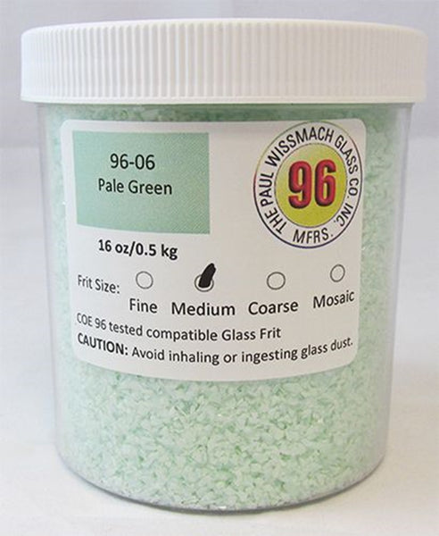 COE 96 - WF9578 - WF9580 - Pale Green Opal Frit Wissmach