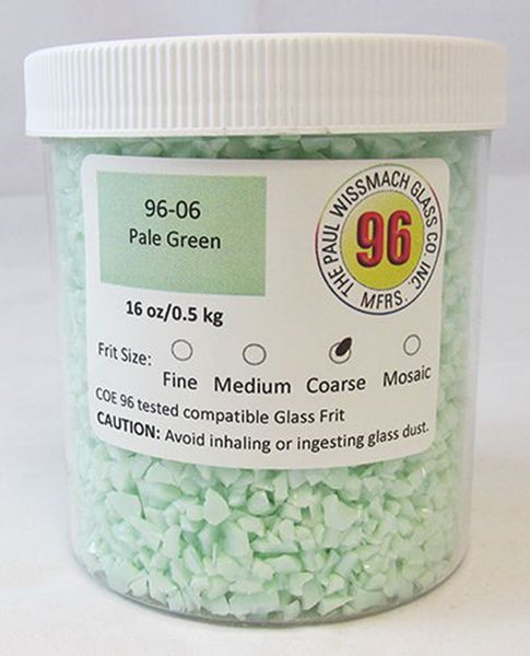 COE 96 - WF9578 - WF9580 - Pale Green Opal Frit Wissmach