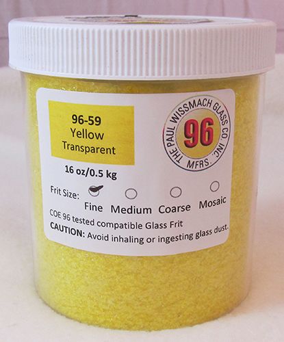 COE 96 - WF9599 - WF9601 -Yellow Transparent Frit Wissmach