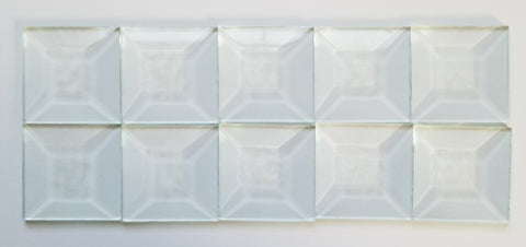 1.5 Clear Glue Chip Texture Square Bevels Pack of 10