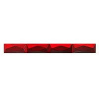 Stained Glass Jewels - 9x82mm Bar Faceted - Red