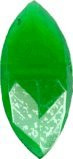 Stained Glass Jewels - 42mm X 20mm Green Navette Faceted Jewel