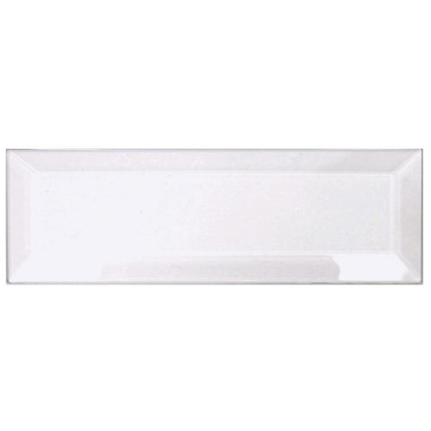 2 x 6 Inch Clear Rectangle Shaped Glass Bevels - Pack of 5
