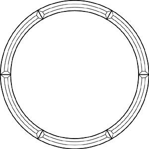 20" Circle Frame Bevel Cluster EC272