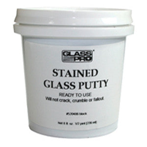 Glass Pro Stained Glass Putty Black 1/2 Pint