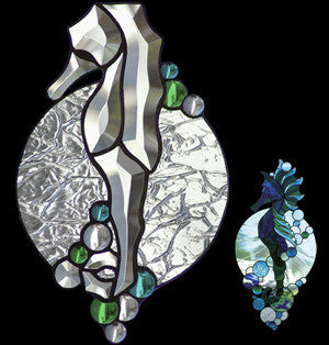 Sea King & Sea Horse Bevel Clusters Glassmith Design