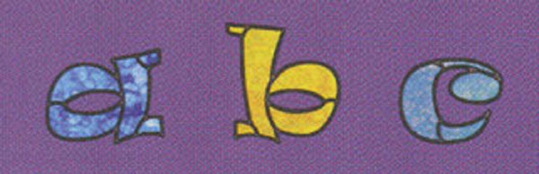 Aanraku Alphabets Stained Glass Pattern Book