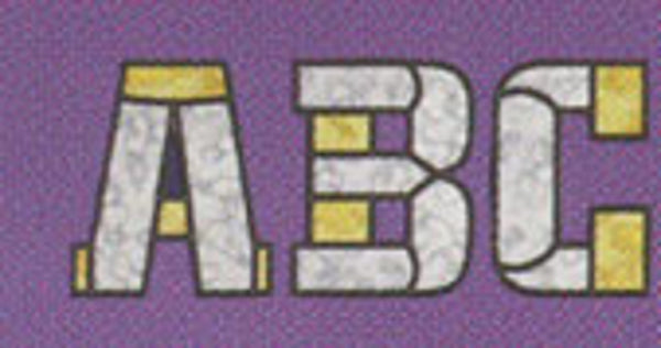 Aanraku Alphabets Stained Glass Pattern Book