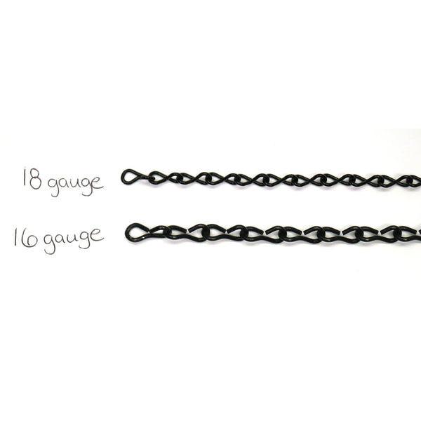 10 feet 18 Gauge Jack Black Chain