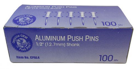 Push Pins 1/2" Steel Point - 100 per box