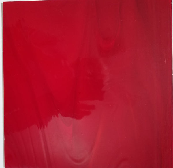 SF06755R - 12 x 12 Inch Spectrum Red, Orange White Opal Art - 96 Coe Red on Back