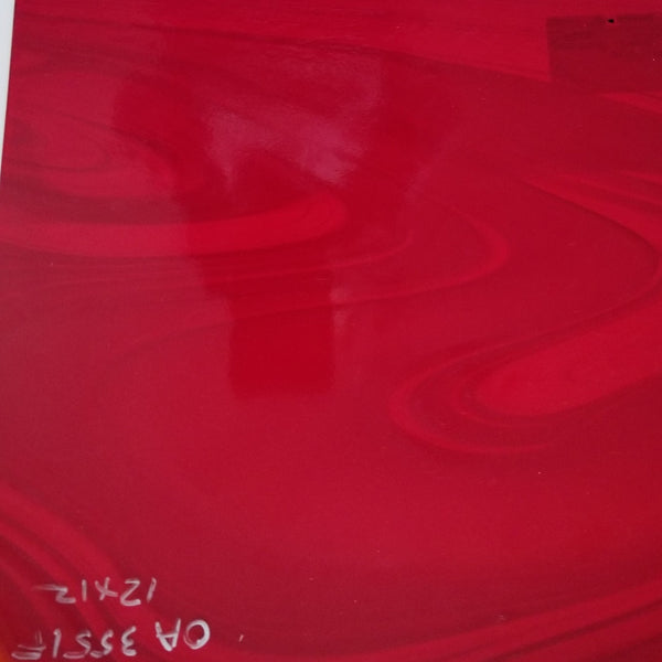 OA3551SF - 12 x 12 Inch Spectrum Red, Orange White Opal Art - 96 Coe