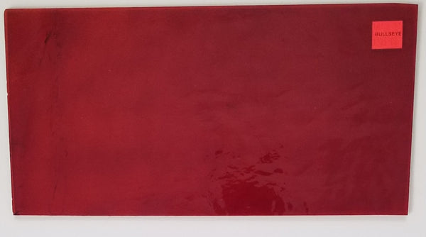 BU01305 - Bullseye Sunset Coral Transparent Striker 5x10 Double Rolled - 90 COE -